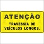 Atenção - Travessia de veículos longos. 